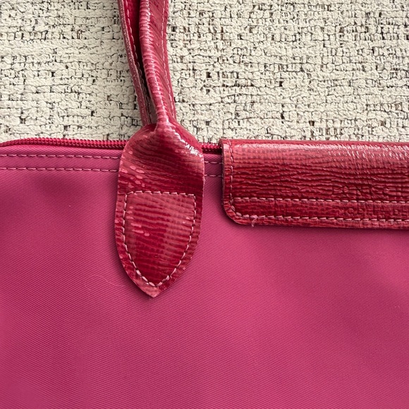 USED Longchamp Raspberry Tote Bag - Picture 10 of 16